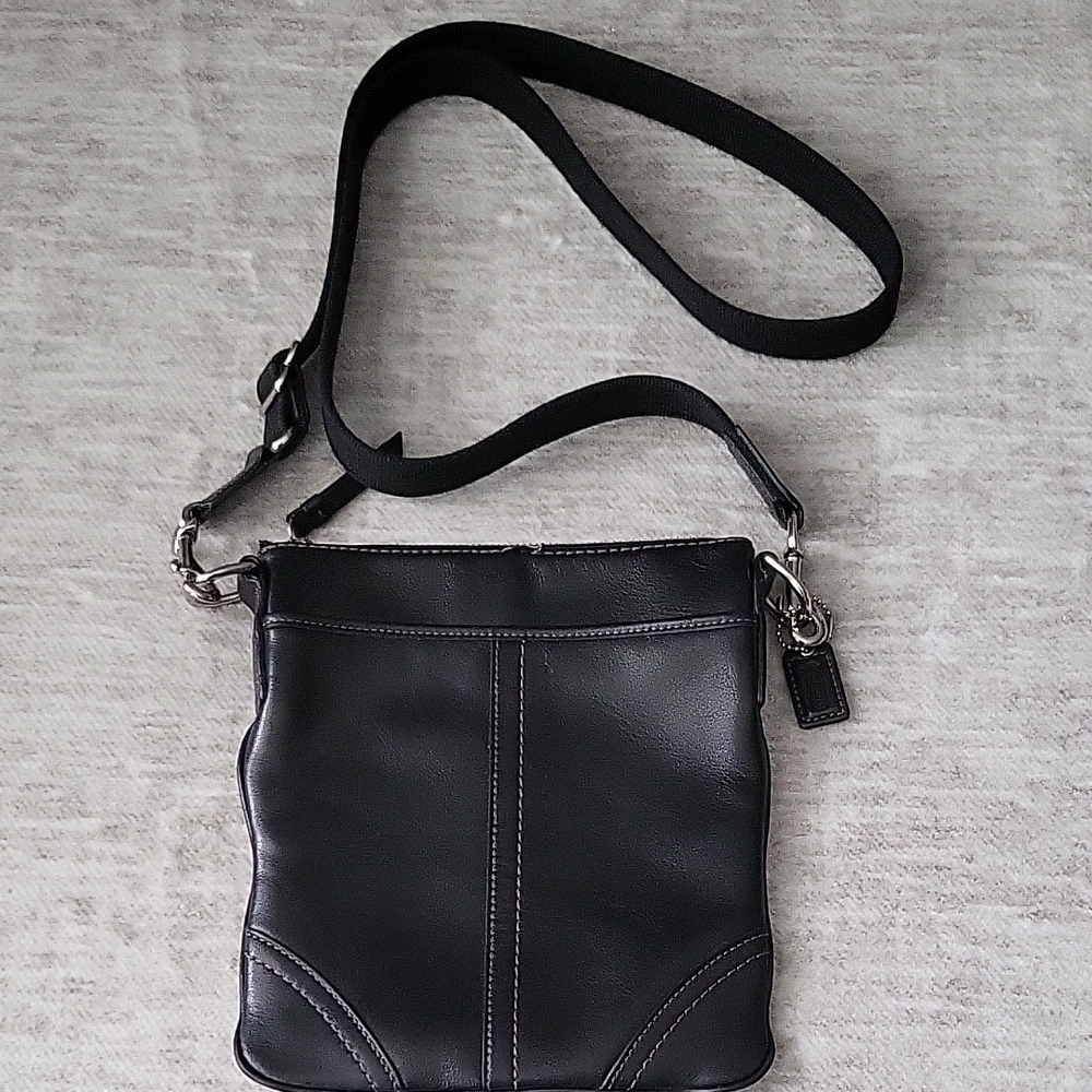 Coach Black Leather Crossbody Bag